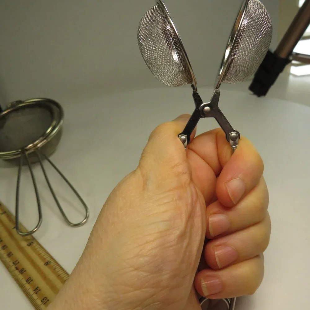 Fine Mesh Strainers (3) in three sizes Metal Handles Kitchen / Craft Tools